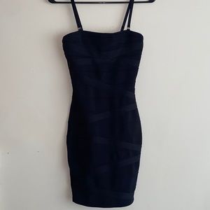 Guess By Marciano Black Mini Bandage Night Out Dress